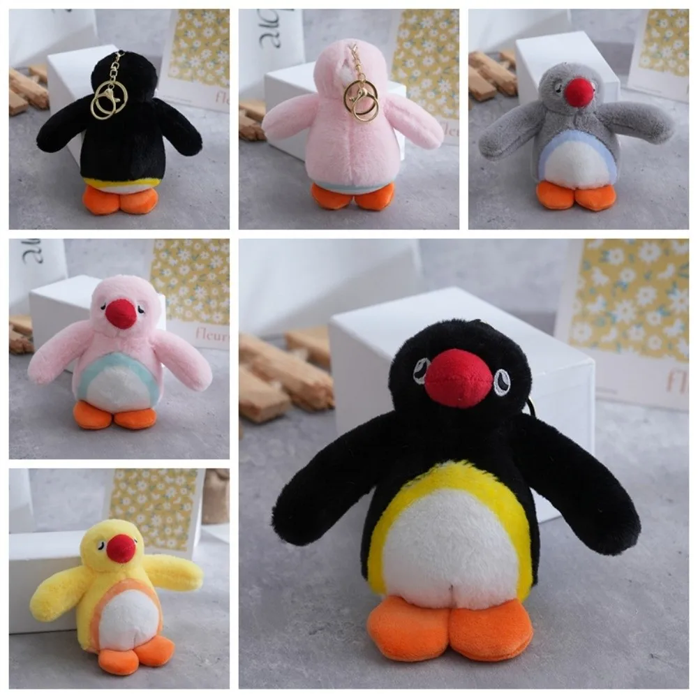 Забавный плюшевый брелок с пингвином, милый мультяшный кукла Pingu, кулон 15 см, забавный брелок с пингвином, подвеска на рюкзак