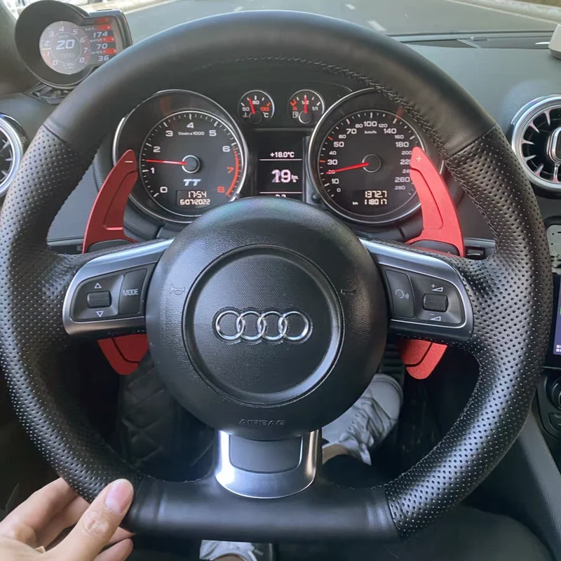 Индивидуальная крышка рулевого колеса 100% подходит для Audi TT TTS (8J) 2006-2013 2014 A3 S3 (8P) Sportback 2008-2012 R8 (42) Автомобильные аксессуары
