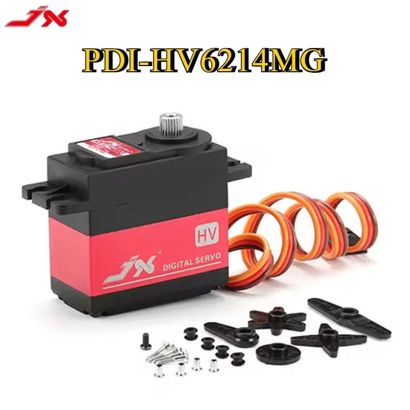 Сервопривод JX PDI-HV6214MG 15 кг, высокоточный цифровой стандартный сервопривод с металлической шестерней для радиоуправляемой модели самолета автомобиля
