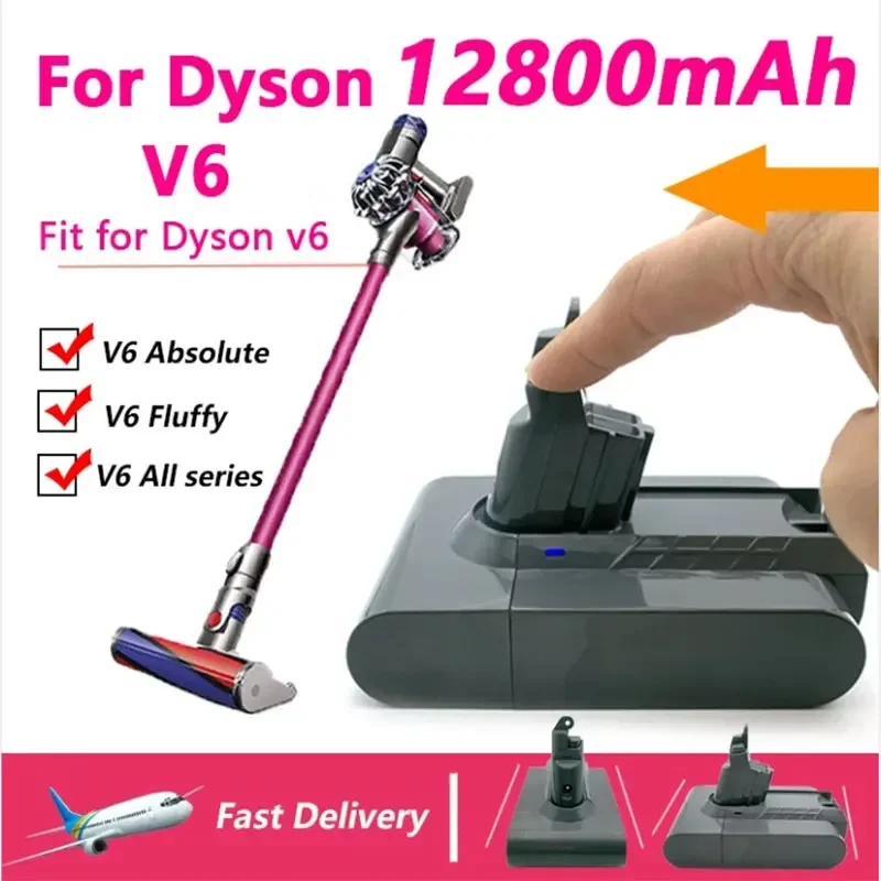 Новый литиевый аккумулятор 21,6 в 6800 мАч для Dyson V6 DC62 DC58 DC59 SV09 SV03 SV05 965874-02 V6 пушистый триггер V6 v6 батарея