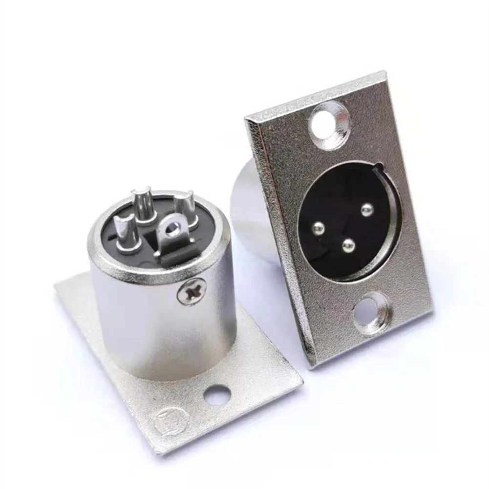 2 шт., 3-контактный XLR-папа, гнездо для крепления на панели, шасси, микрофонный разъем, аудиоразъем для патч-розетки, змеиный кабель, приложения