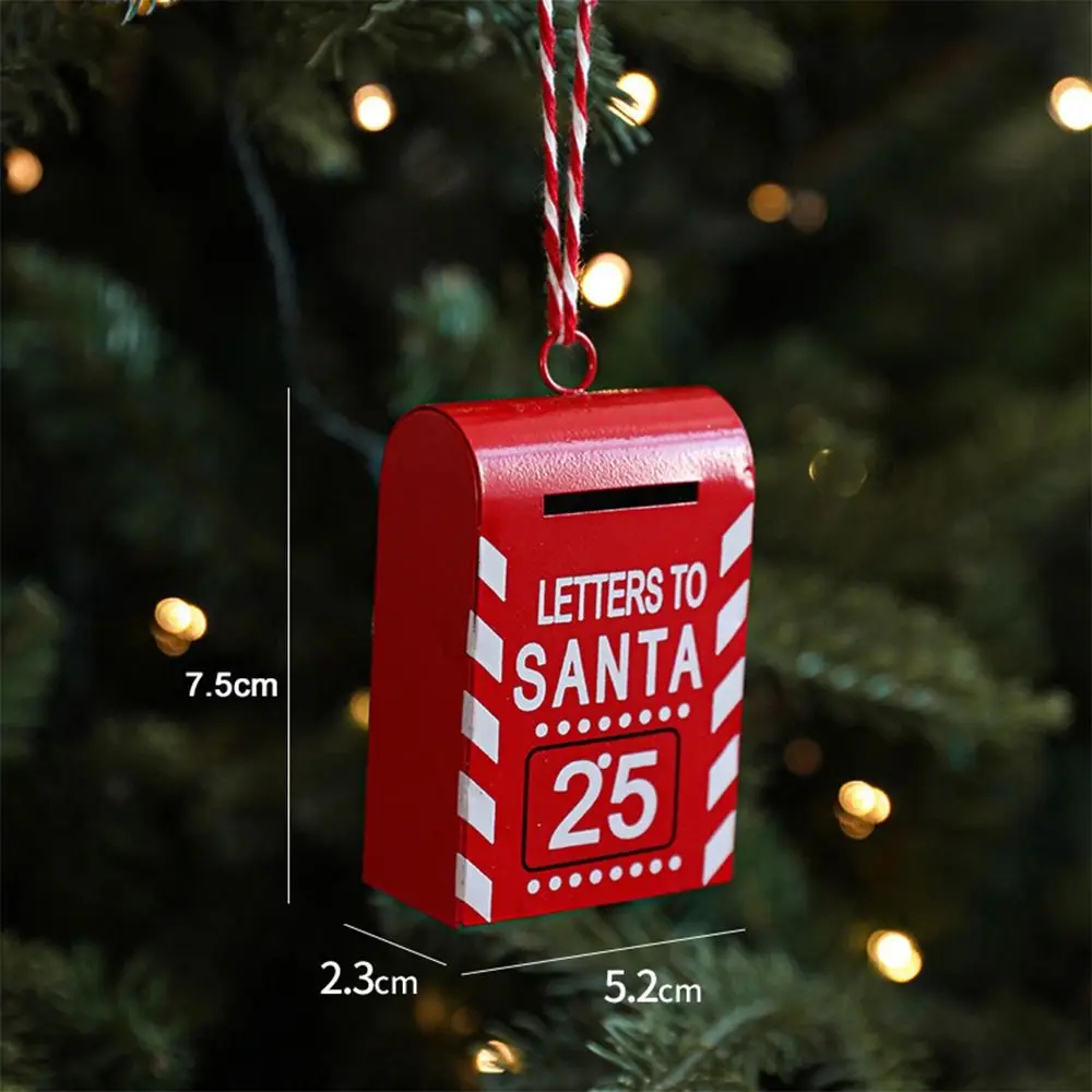 Фото Новое рождественское подвесное украшение Santa Clasu, креативное украшение для рождественской елки, милый почтовый ящик, рождественский декор, рождественское празднование №2