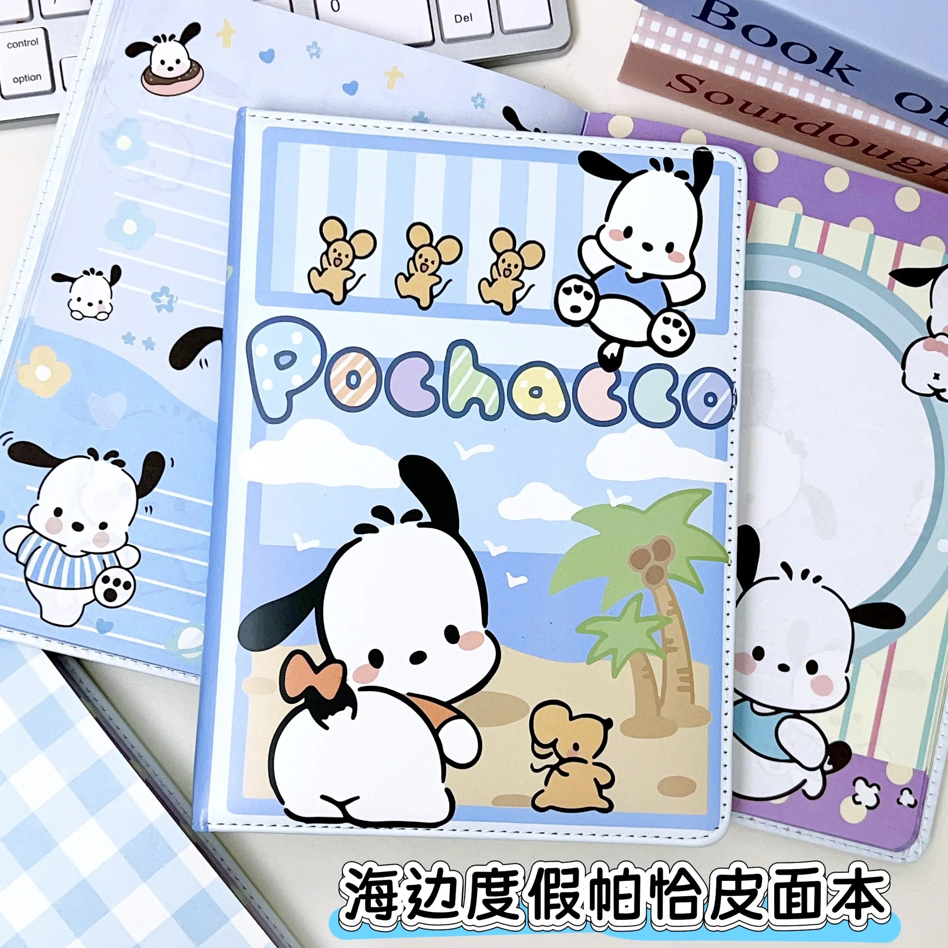 Sanrio Pochacco Brochure New Seaside Par 48.5 Кожаный блокнот для девочек, подарок