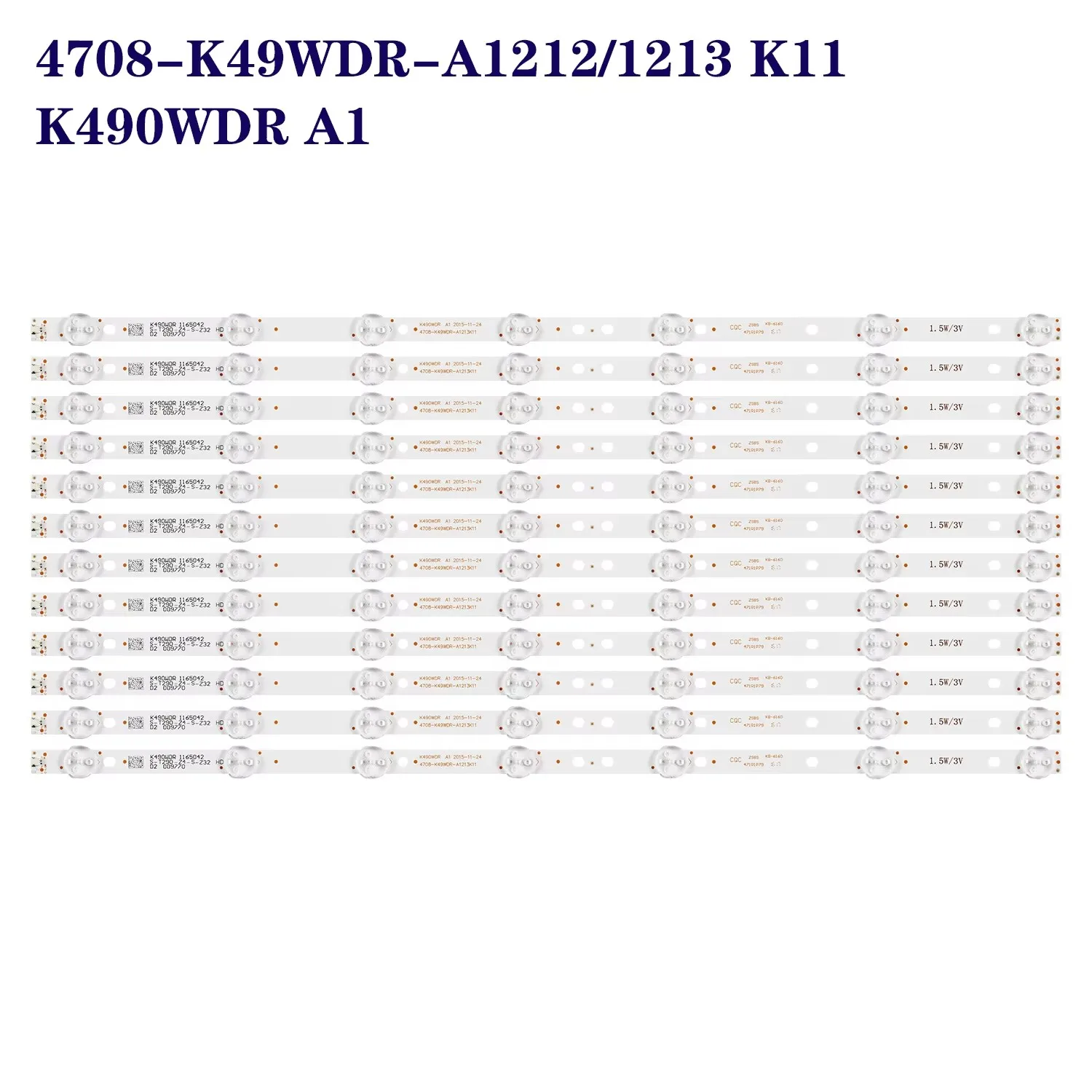 Лента светодиодной подсветки для телевизора Toshiba 49 дюймов 49L621U K490WDR A1 4708-K49WDR-A1212K11 4708-K49WDR-A1213K11