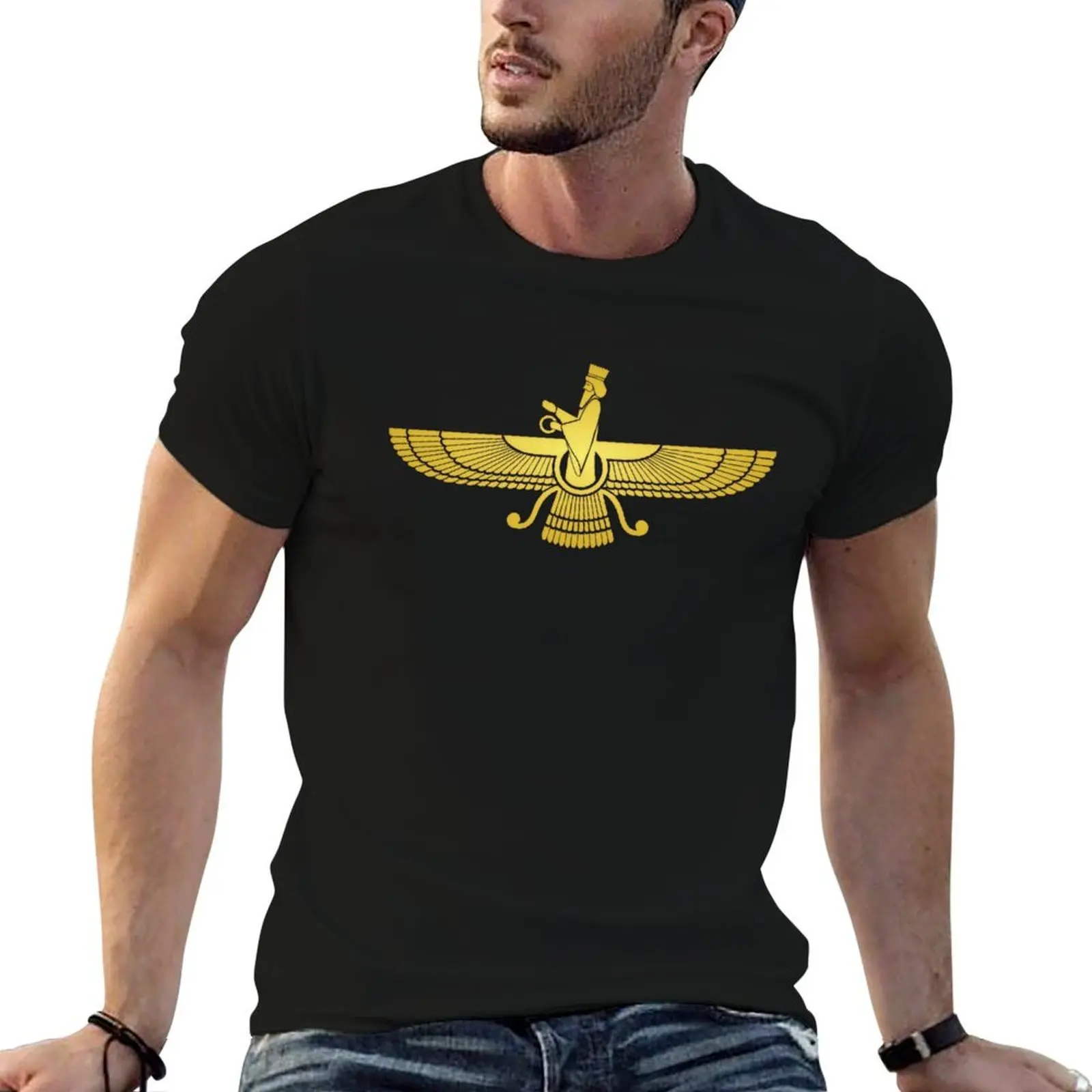 Farvahar Faravahar Farohar Iranian Farsi Persian футболка аниме футболки для мужчин мужские футболки высокого качества люксовый бренд футболка