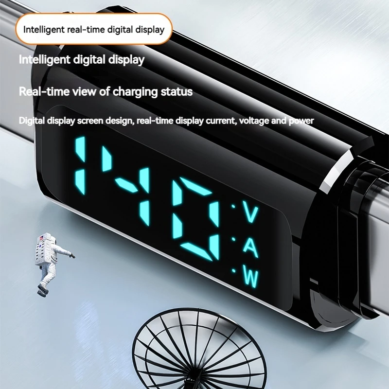 Фото Адаптер OTG USB Type-C с цифровым дисплеем, 140 Вт, 40 Гбит/с, 8K №5