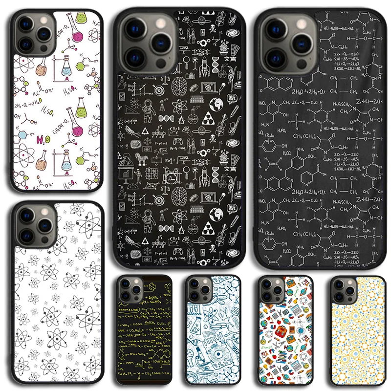 Чехол для телефона Atom Science Chemistry для iPhone 17 Air 15 Pro MAX 16 Plus 14 11 12 13 Coque