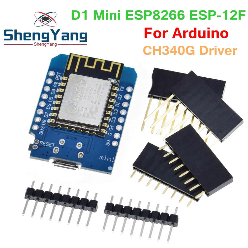 Модуль WeMos D1 Mini ESP8266 ESP-12F, плата для разработки Wi-Fi Micro USB 3,3 В на основе ESP-8266EX 11 цифровых контактов для Arduino