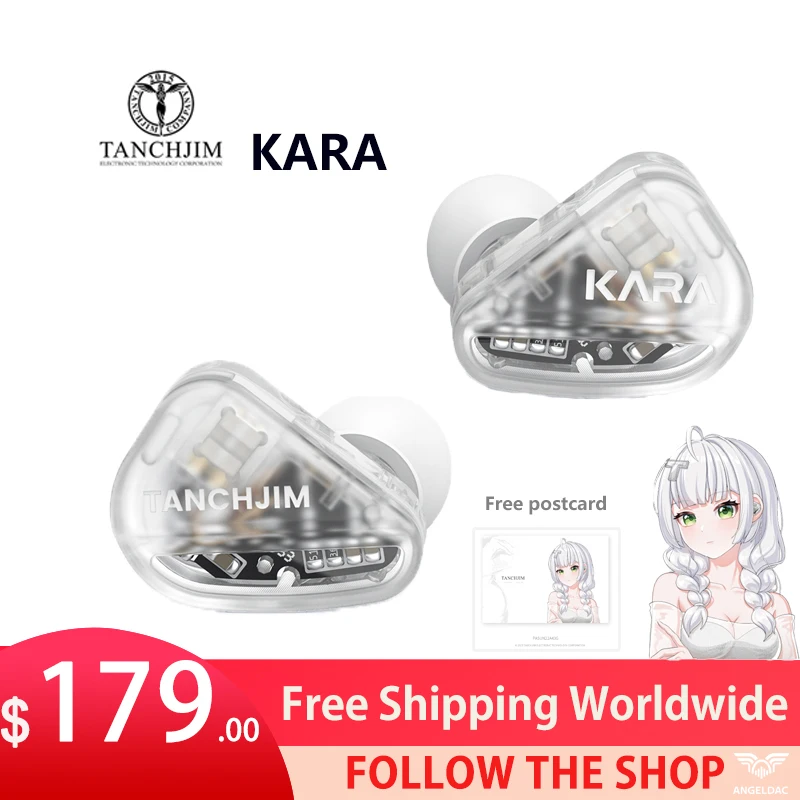 Наушники-вкладыши TANCHJIM KARA 1DD + 4BA, гибридные наушники с монитором 0,78 дюйма, 2 контакта, наушники-вкладыши 8 S12 Legato Rinko