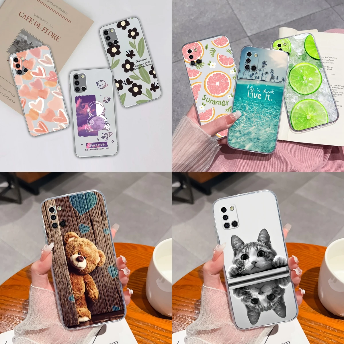 Чехол для Samsung A31, прозрачный мягкий бампер из ТПУ для Samsung A 31, 6,4 дюйма