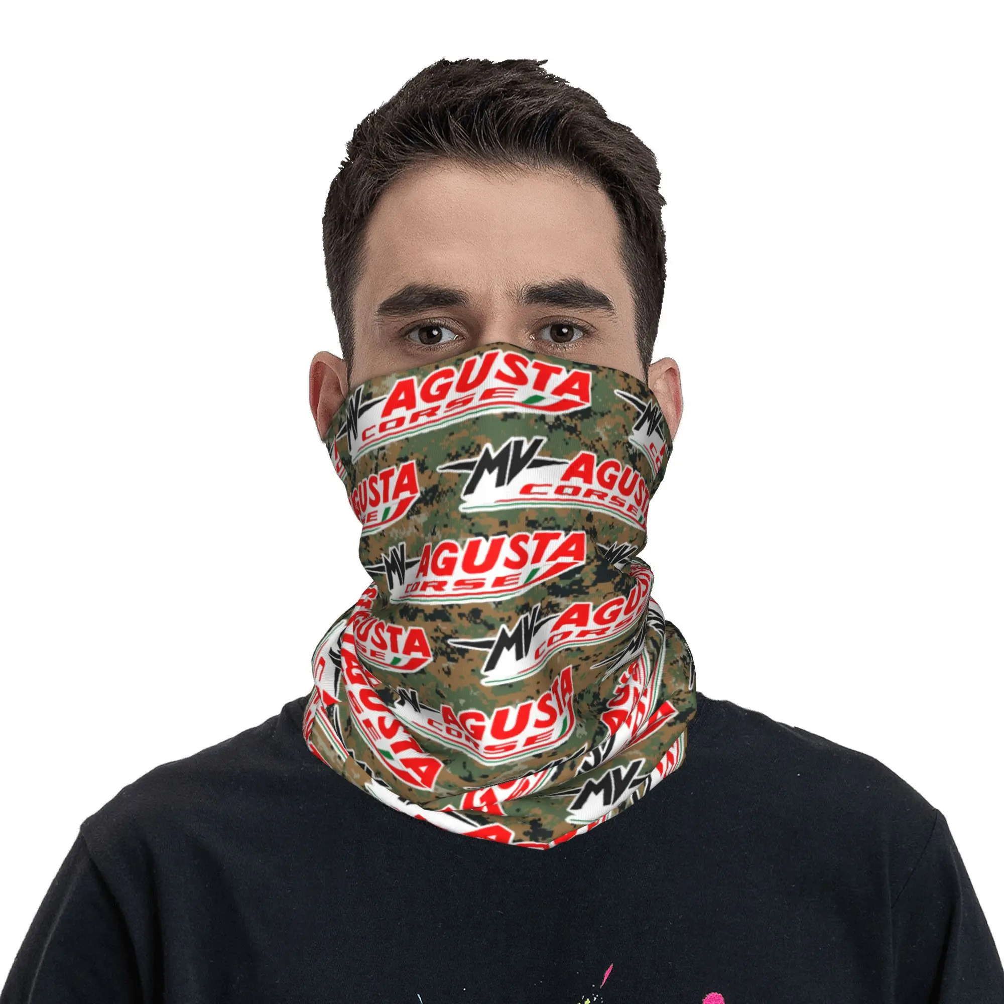 Фото Изготовленная на заказ Marpat, военная армейская камуфляжная бандана, теплая бандана для мужчин и женщин, зимний лыжный шарф-труба, гетры, лесной камуфляжный чехол для лица №4