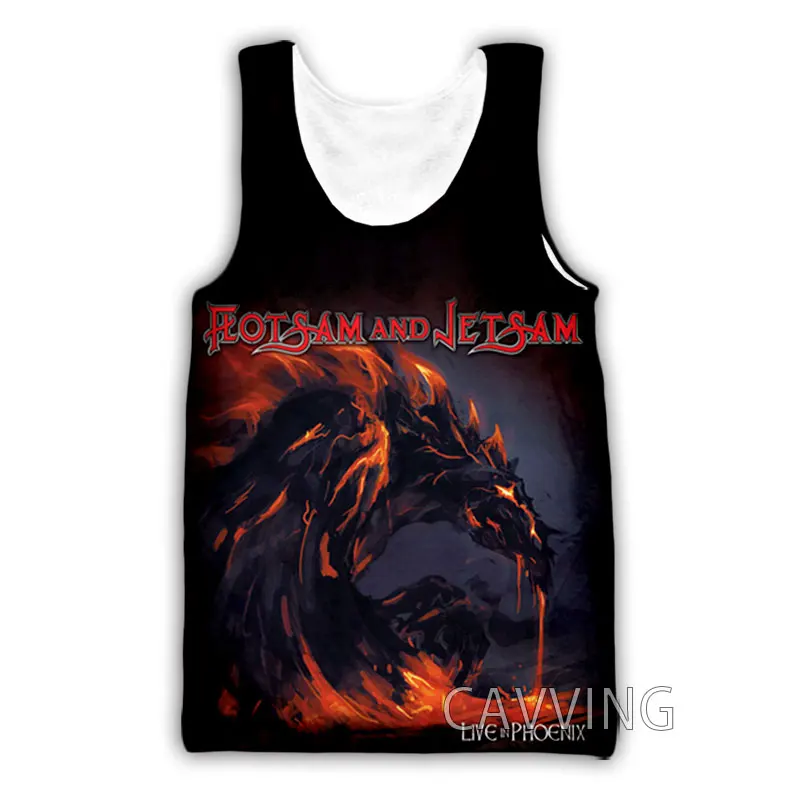 Фото CAVVING топы на бретелях Flotsam и Jetsam Rock с 3D принтом, жилет в стиле Харадзюку, летняя майка, рубашки, уличная одежда для мужчин и женщин №4