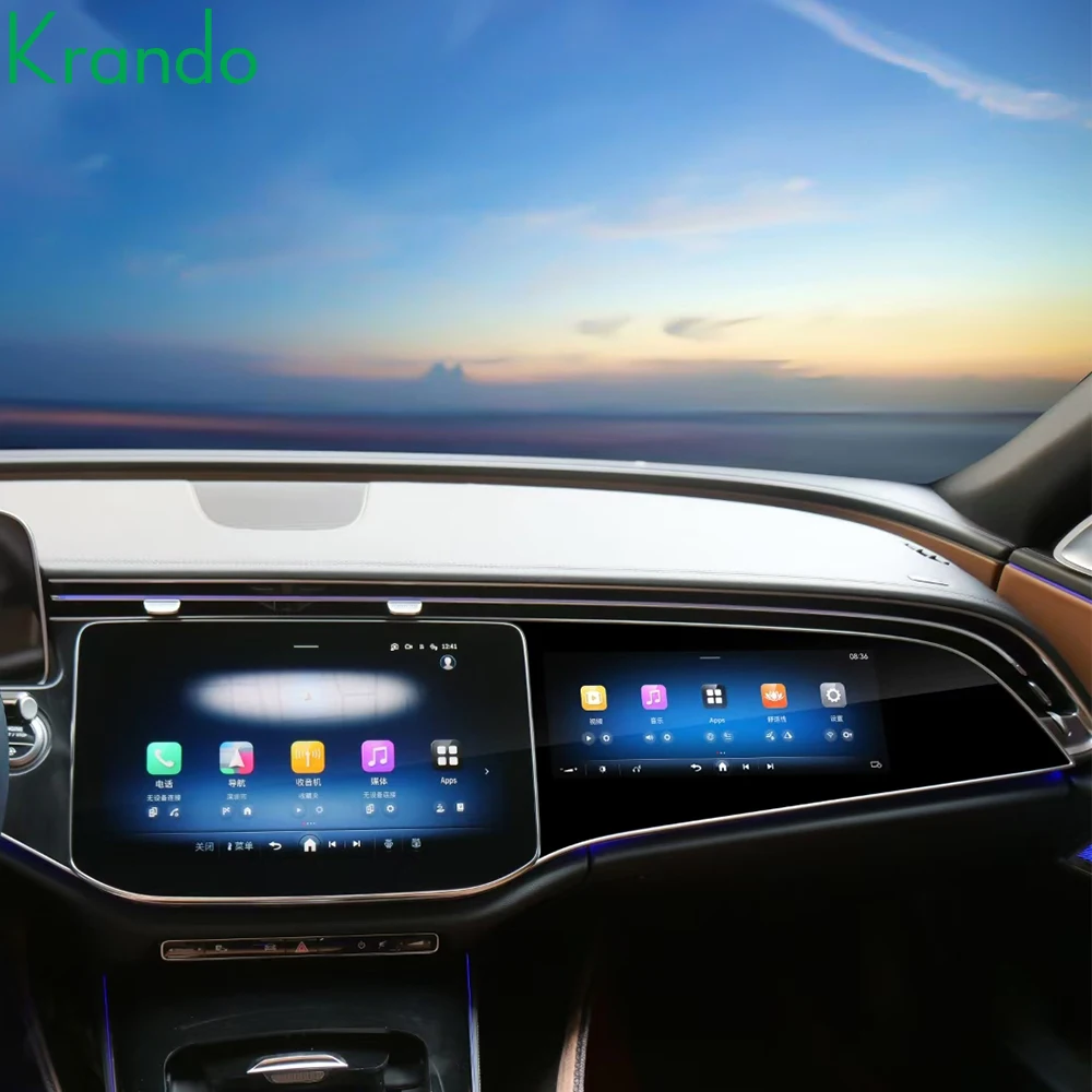 Головное устройство Krando 10,25 дюйма Android для Mercedes Benz E Class E260 E300 W214 2024, второй пилот, экран сиденья, беспроводной Carplay
