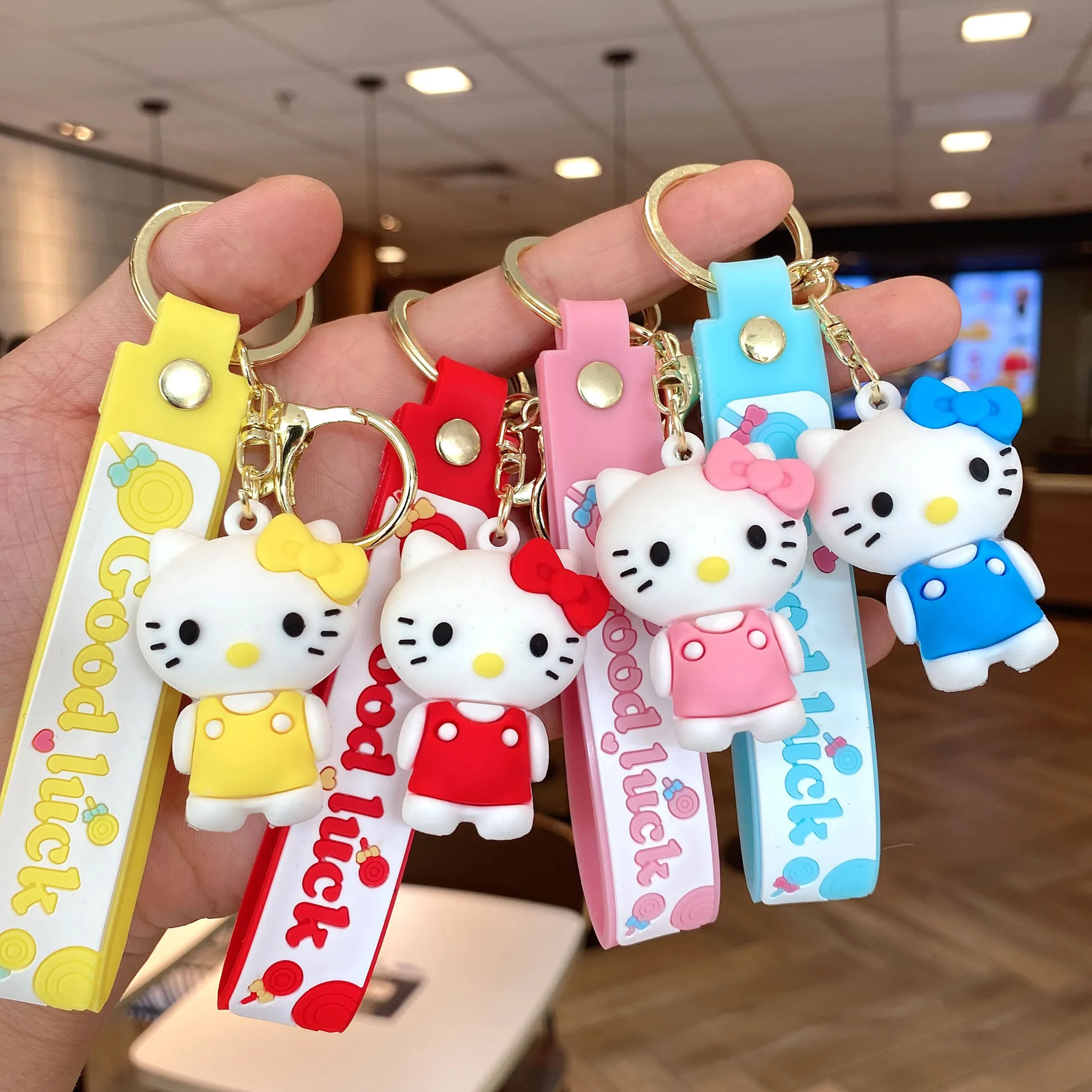 Милый брелок «Hello Kitty», украшение, мультяшная кукла, очаровательный брелок для ключей, автомобильный брелок, милая сумка, очаровательная сумка, аксессуар, подарки