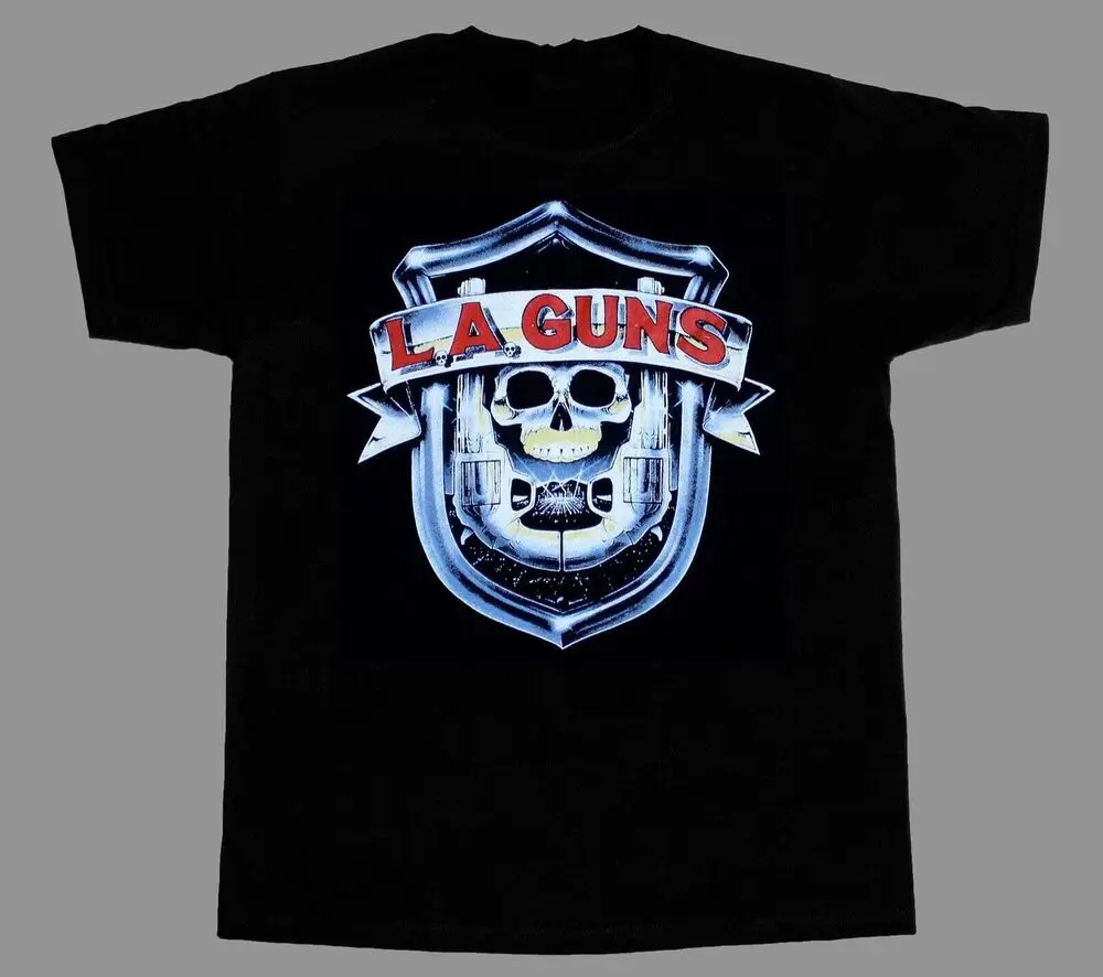 L.A. Хлопковая черная футболка с принтом Guns Music Band для мужчин и женщин, топ с аниме рисунком и коротким рукавом, летняя одежда, Y2K