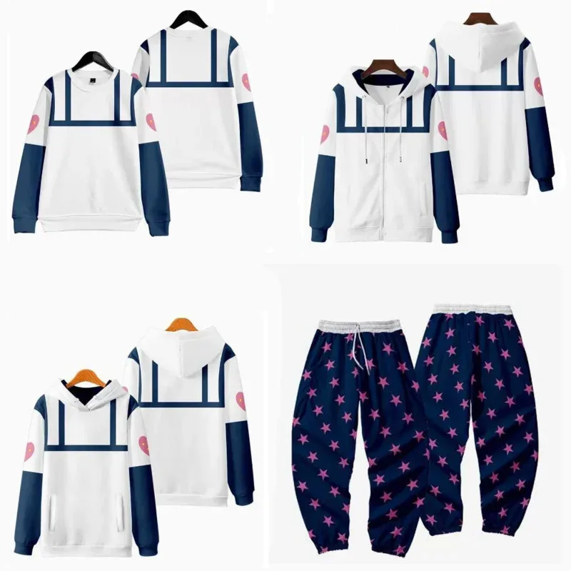 Фото JoJo's Bizarre Adventure 3D Print Zip Up Женская/мужская толстовка с капюшоном STEEL BALL RUN Jodio Joestar Косплей на молнии с капюшоном J CLb;4. №2
