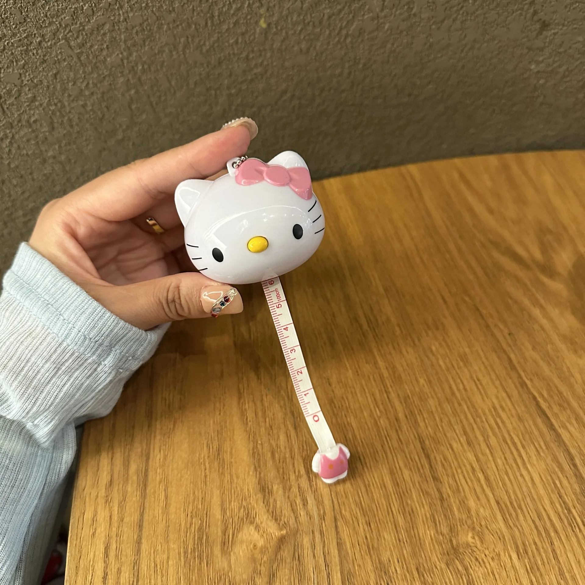Kawaii Hello Kitty брелок рулетка Sanrio студентка девушка измерение сердца бюст талия бедра мягкая измерительная телескопическая линейка
