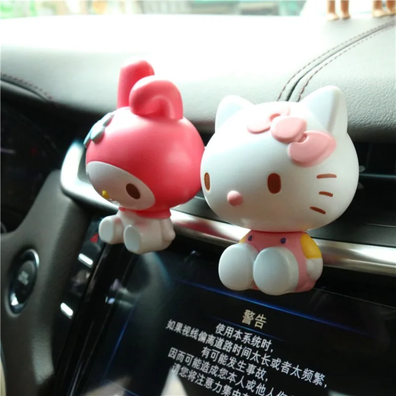 Автомобильный интерьер, креативная Милая мультяшная мимелоди HelloKitty Cinnamoroll Подвеска для ароматерапии Женская декоративная клипса для кондиционера