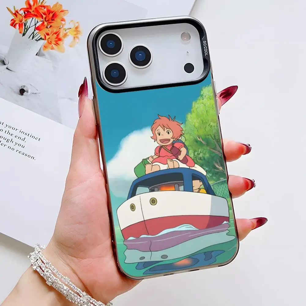 P-Ponyo-on The Cliff By-the-Sea Чехол для телефона IPhone17 Air 16 15 14 Plus 13 12 11 Pro 7 8 XS Max XR Серебристый Черный Чехол-бампер (art.: 3920d1101e10c) - 3920d1101e10c