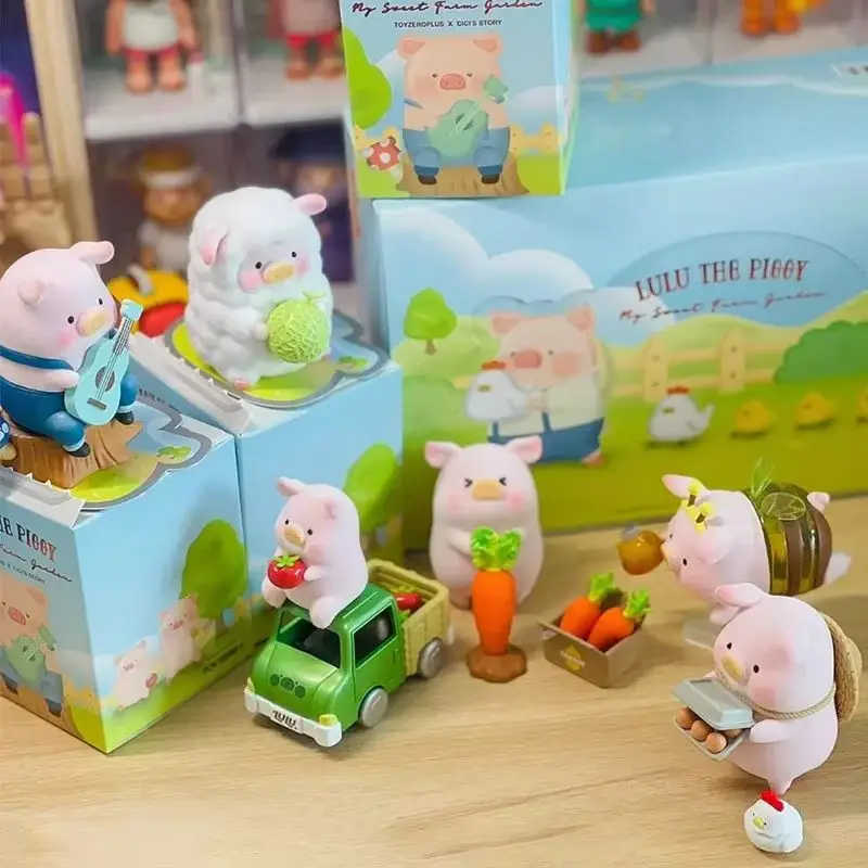 Серия Lulu Pig Farm, загадочная коробка, слепая коробка с животными, украшение для рабочего стола, коллекционная модель, детские игрушки, молодежные подарки
