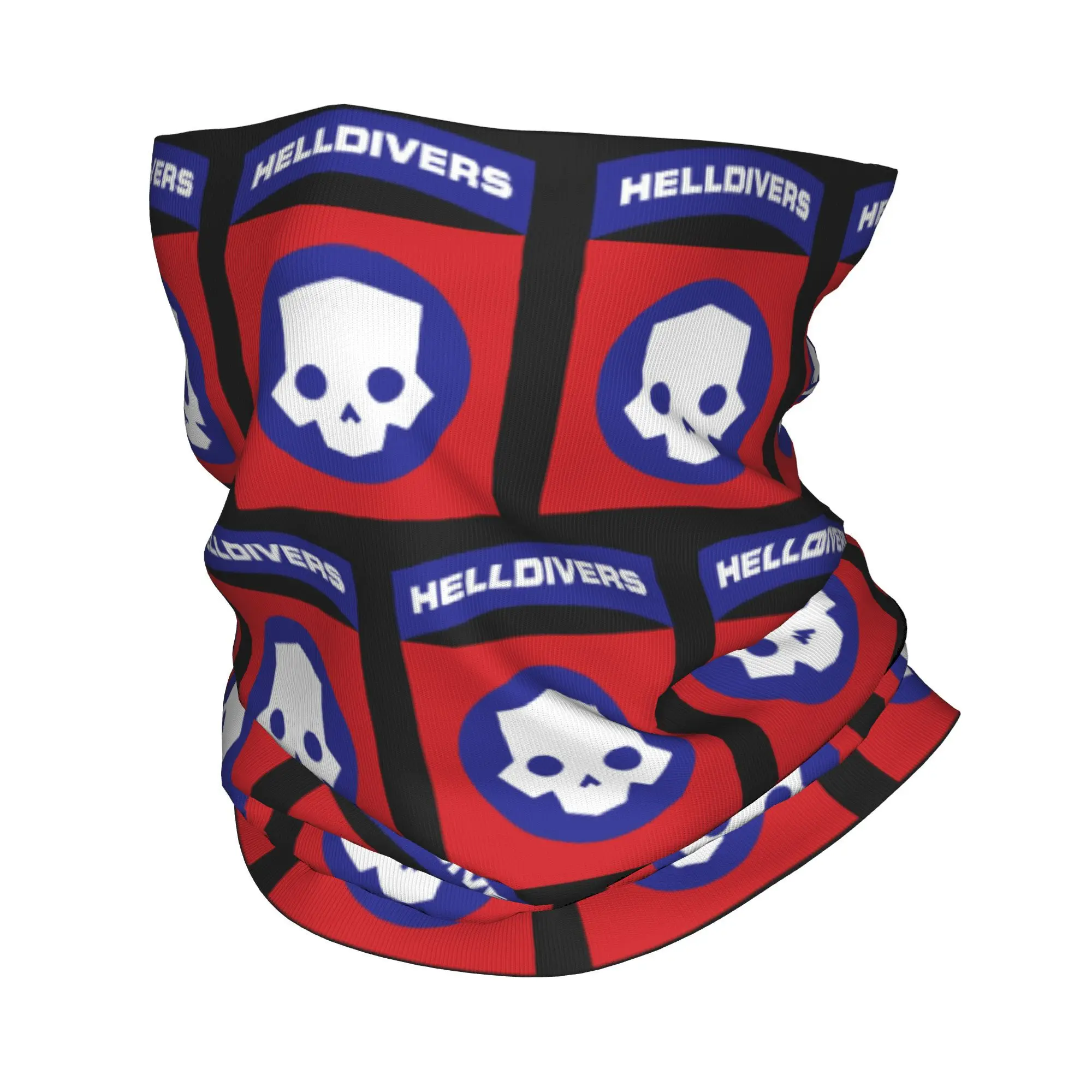 Пользовательский череп H-Helldivers с художественным принтом логотипа, бандана, теплый шарф для женщин и мужчин, зимний лыжный походный шарф, гетры, чехол для лица