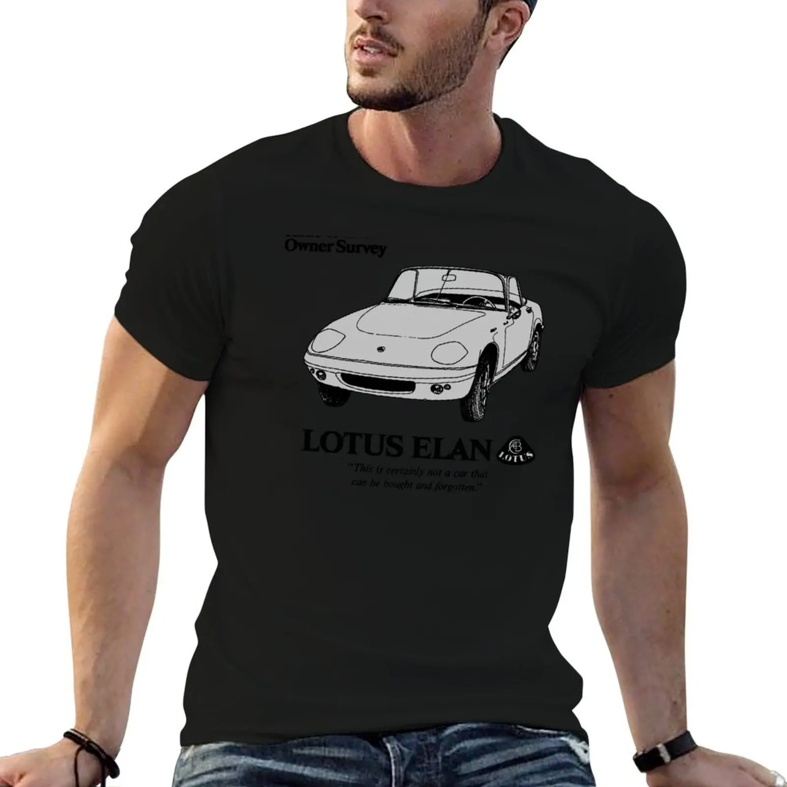 Футболка ELAN SPORTS CAR, хлопковая футболка, мужские футболки, мужская хлопковая футболка