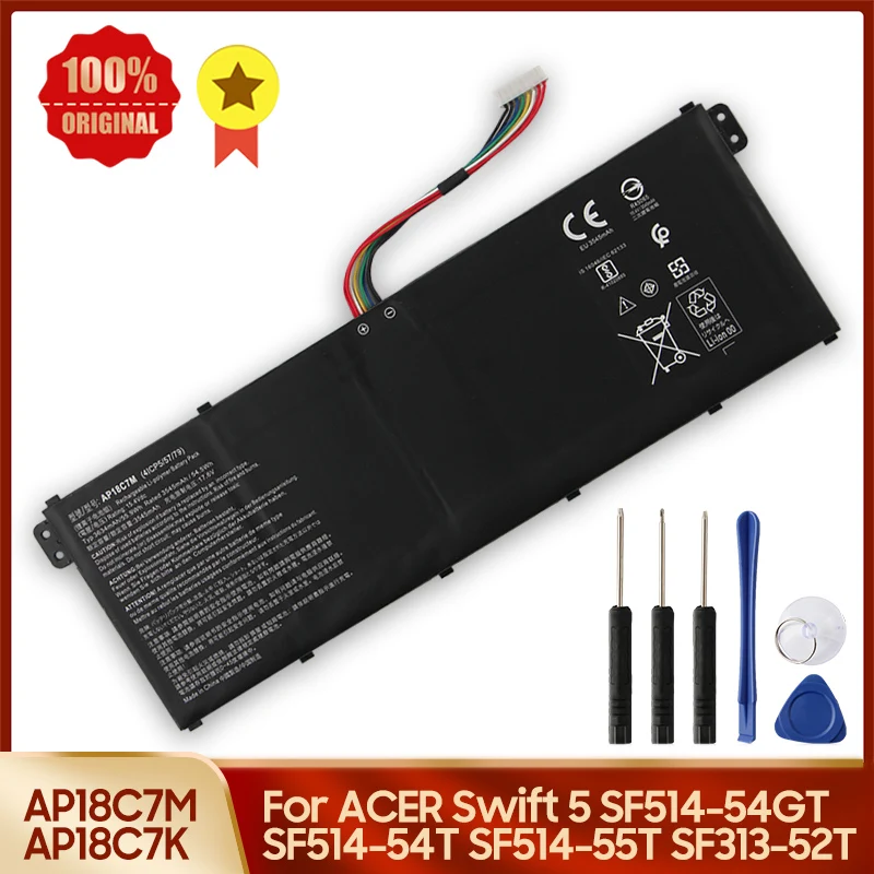 AP18C7K AP18C7M аккумулятор для Acer Swift 5 3 SF514-54GT SF313-52T SF514-54T SF514-55T Сменные аккумуляторы 3634 мАч (art.: 3920d16506ec0) - 3920d16506ec0