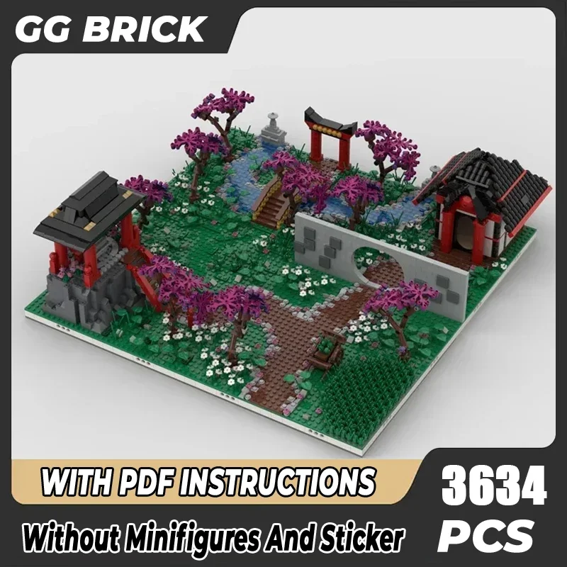 Moc Building Block Модульная китайская архитектура Модель Taolin Технология Кирпич DIY Сборка Город Вид на улицу Игрушка Праздничный подарок