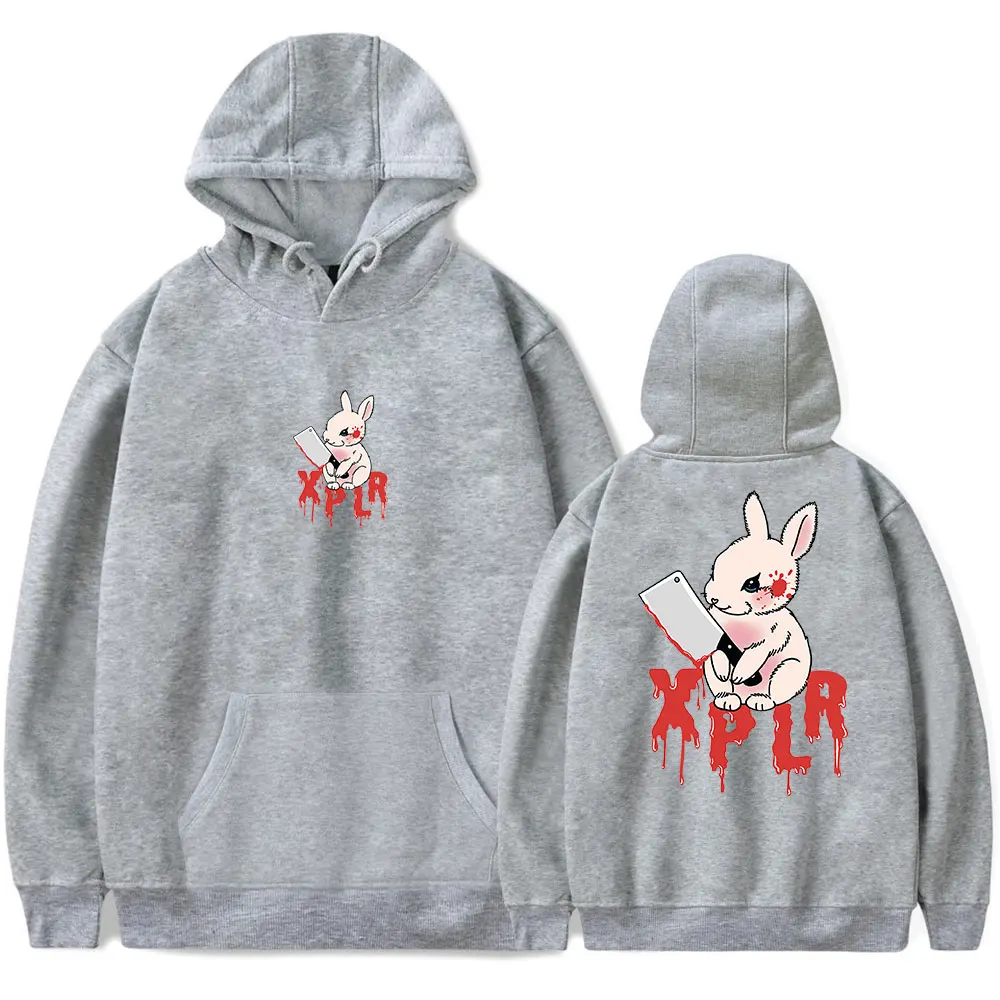 Фото Мультфильм Sam And Colby толстовка с кроликом Xplr Merch печатные толстовки унисекс модная забавная Повседневная Уличная одежда №4