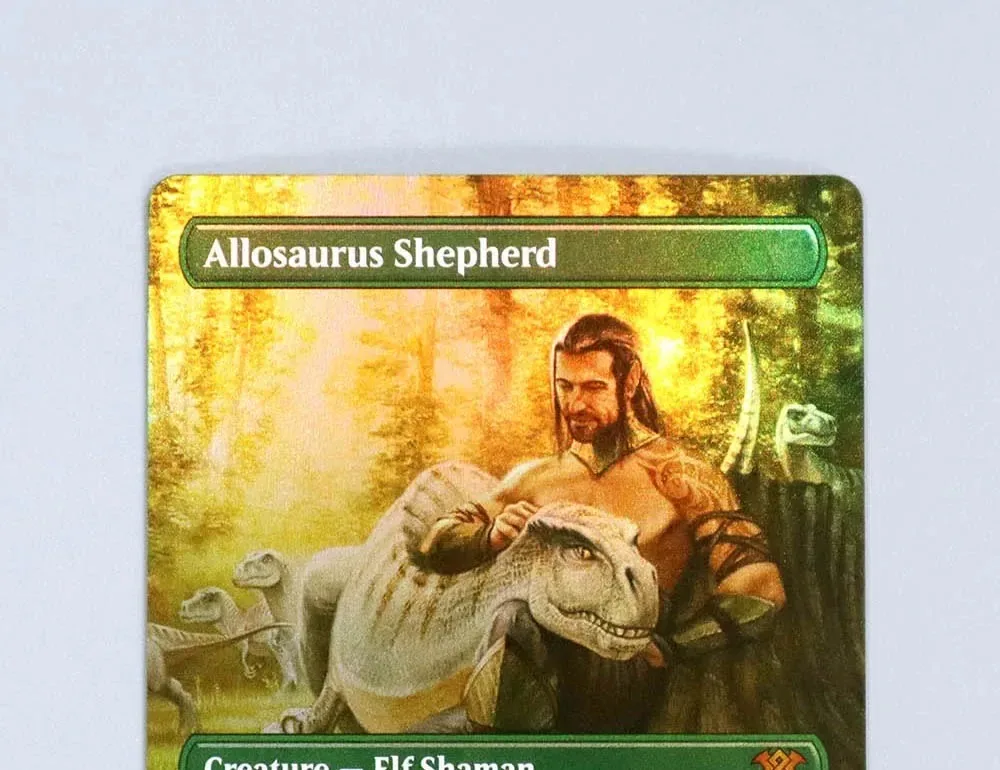 (Allosaurus Shepherd) Фольга/голографическая TCG Волшебная прокси-черная игра высшего качества Прокси-игровые карты Сборная колода для настольных игр Коллекционные карты