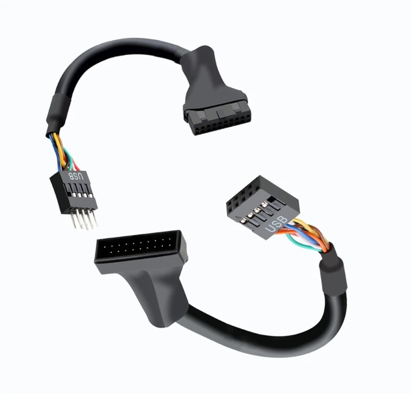 Новый адаптер для разъема материнской платы Usb2.0 9pin к материнской плате Usb3.0 20pin Usb2.0 к 3,0 адаптеру Удлинительный кабель 10 см