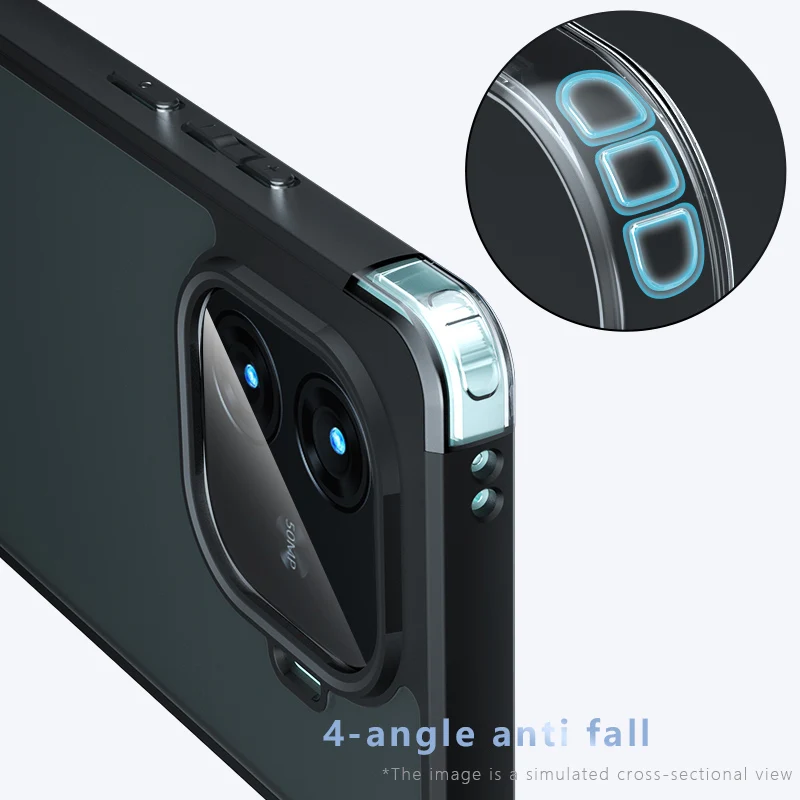 Фото ДЛЯ Vivo IQOO Z9 Turbo чехол Vivo IQOO Z9 крышка турбины Роскошный Матовый ПК + ТПУ противоударный силиконовый телефон задняя часть Vivo IQOO Z9 Turbo №2