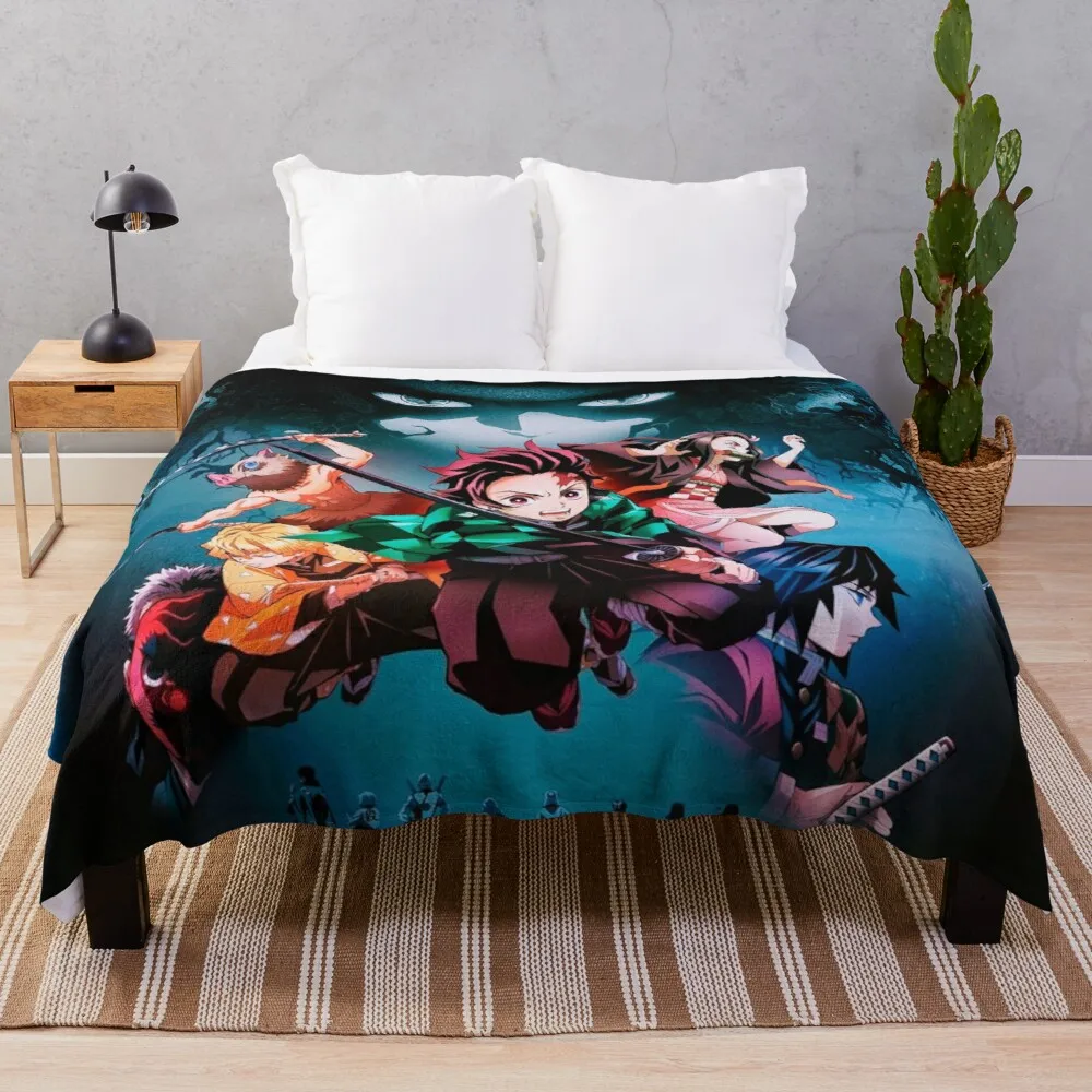 Kimetsu No Yaiba, детское одеяло, пушистое одеяло большого размера