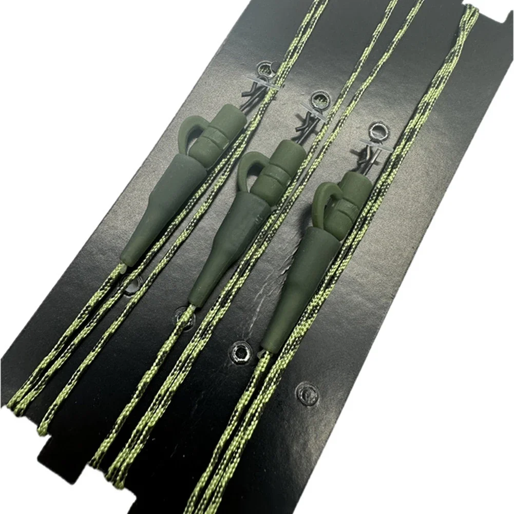 Рыболовная леска для карпа, готовая привязанная леска 3 X Heli Kable QC Вертлюги, защитные зажимы, готовые привязанные рыболовные снасти, аксессуары