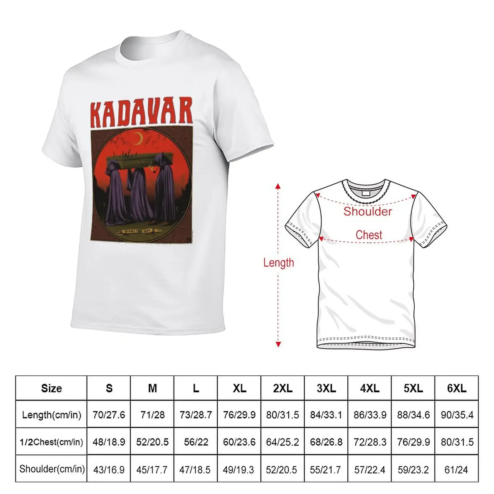 Фото Новинка, футболка Kadavar, кавайная одежда, милая одежда, аниме рубашки для мужчин №2