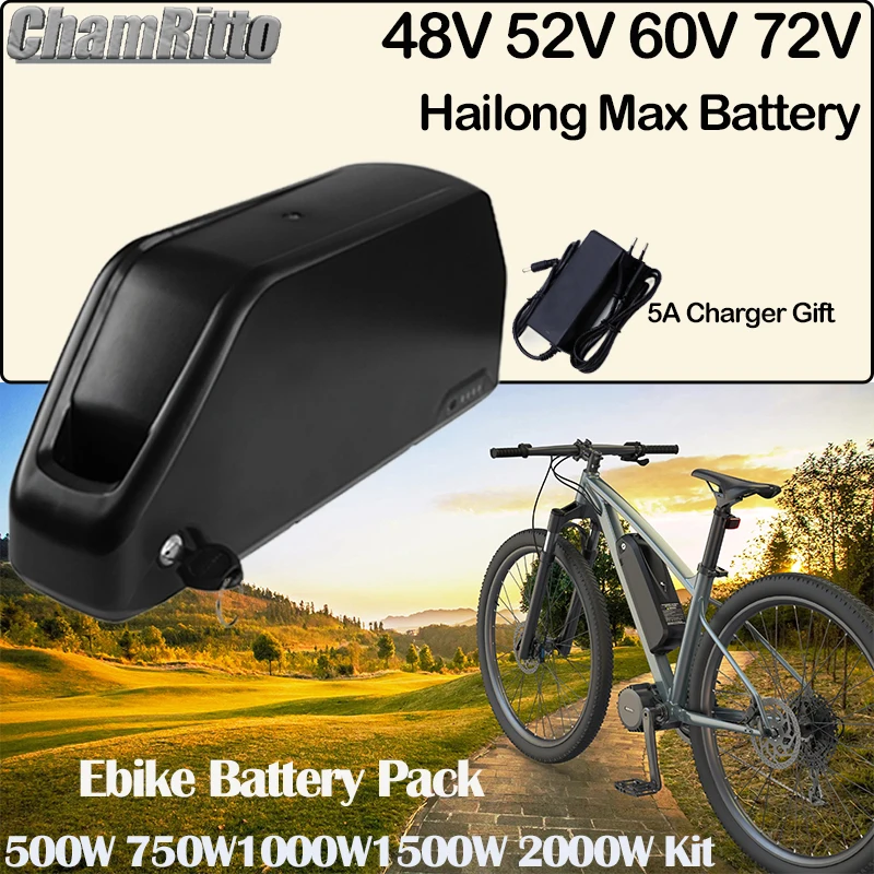 5-контактный Hailong Ebike Akku 48V 52V72V 30ah 50ah 40ah 20ah Электрический велосипед 21700 50E 36V 60v downtube блок батарей электрического велосипеда