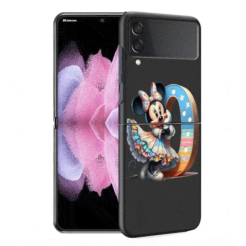 Фото Чехол для Samsung Galaxy Z Flip 4 3 5 дюймов, противоударный чехол с откидной крышкой 6,7 дюймов, ПК ZFlip 4, чехол для телефона с Микки и Минни Маусом №5