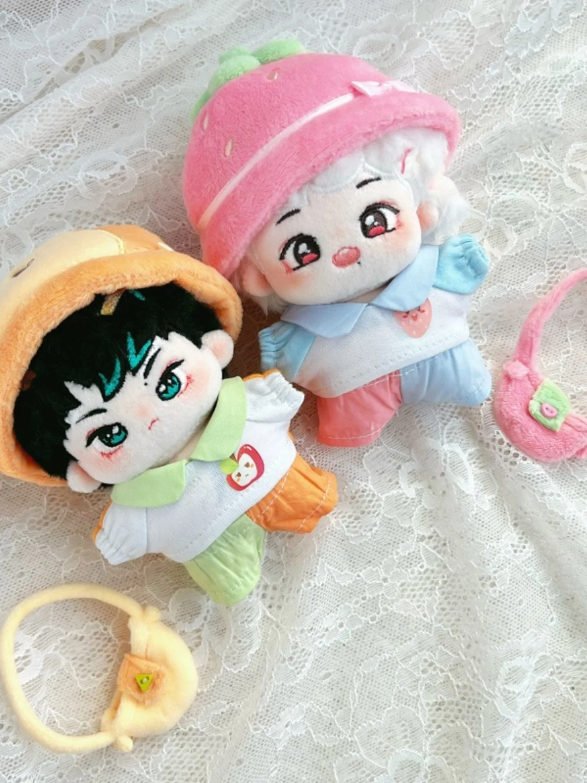 Фото Idol Star Wang Yibo Xiao Zhan яблоко клубничный костюм для 10 см Плюшевая Кукла Одежда Аксессуары аниме игрушка K №3