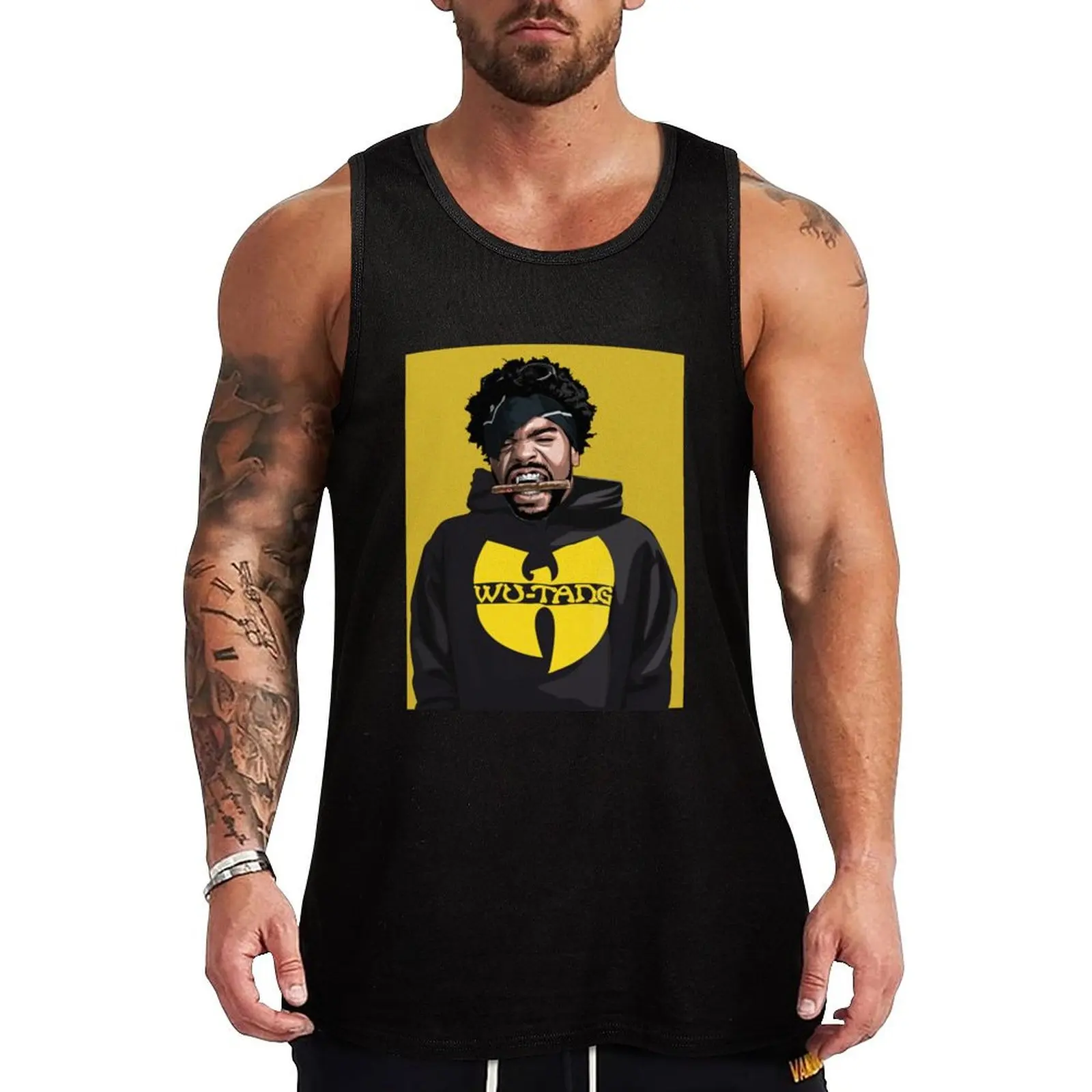 Майка Wu-Man Essential, футболки, мужская одежда для спортзала, Мужская одежда, Аниме Топ