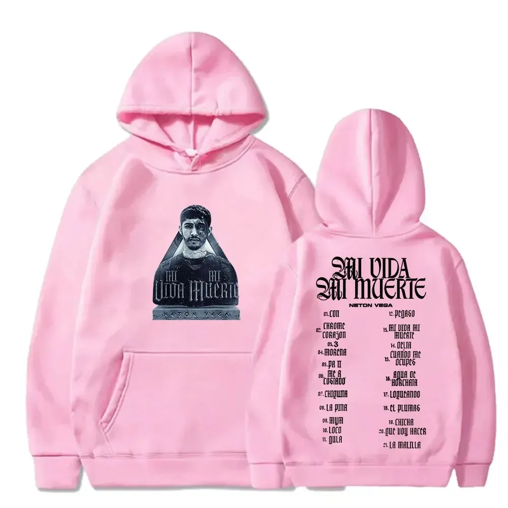 Фото Neton Vega Mi Vida Mi Muerte толстовки Merch для женщин и мужчин модные повседневные толстовки с капюшоном уличная одежда пуловер с длинными рукавами №5