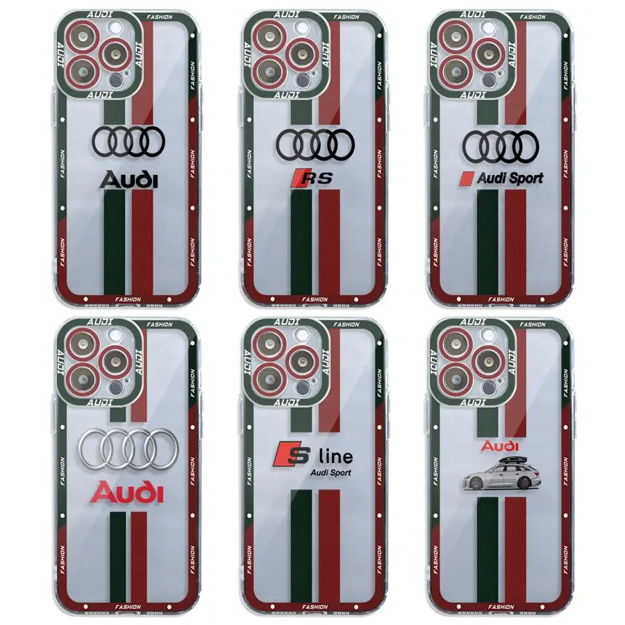 Sports-Car A-Audi Phone Case For Xiaomi Mi 11 Lite 11T Pro Poco X3 Pro X3NFC Redmi 9A 12C 13C 10A 10C 5G Transparent case