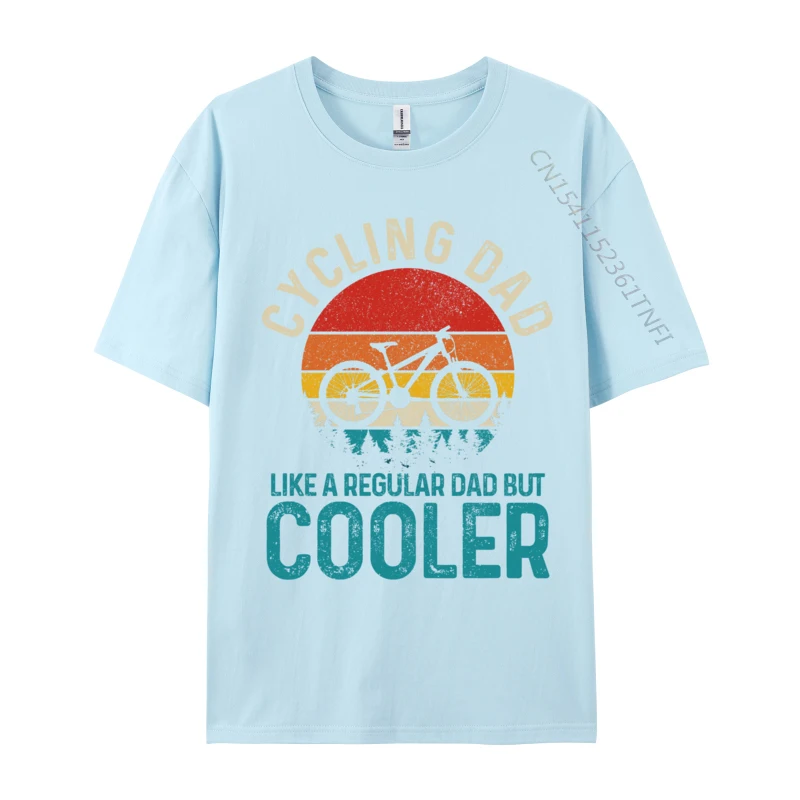 Фото Cycling Dad Vintage Mountain Bike Cyclist Father Is Day Tops Tees Prevailing Design Cotton Men T-Shirts Top T-Shirts Wholesale №2