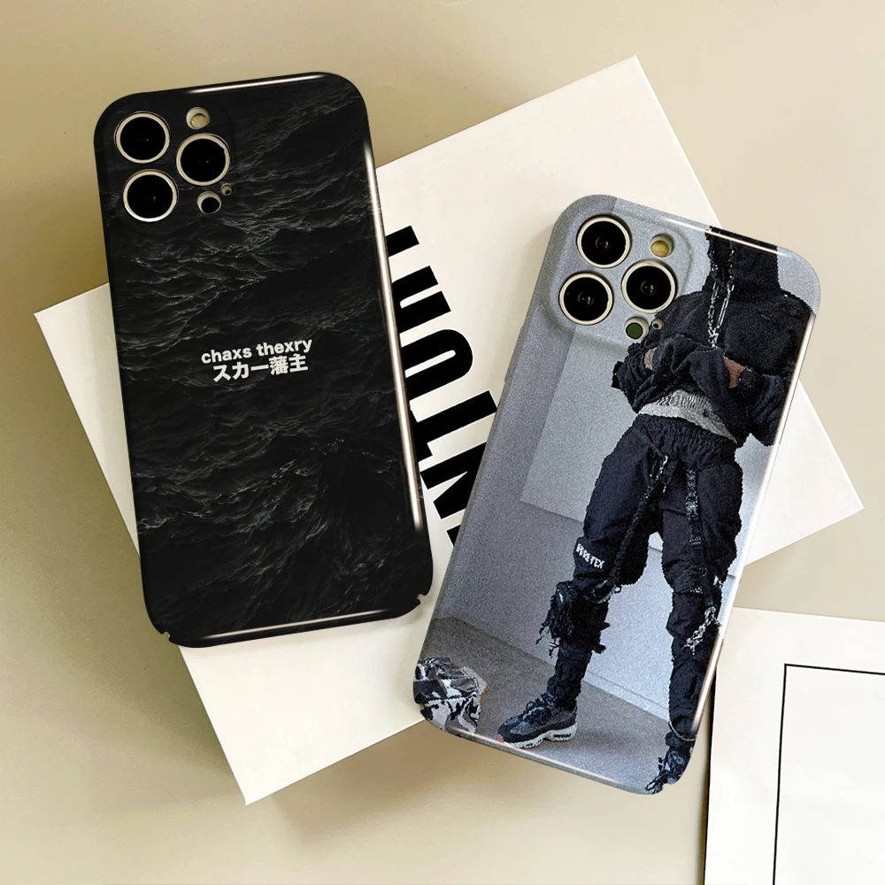 Рэпер S-Scarlxrd CHAXSTHEXRY Чехол для телефона в стиле хип-хоп для iPhone 16, 15, 14, 13, 12, 11 Plus Pro Max Mini, глянцевый HD, твердый чехол, пленочный корпус