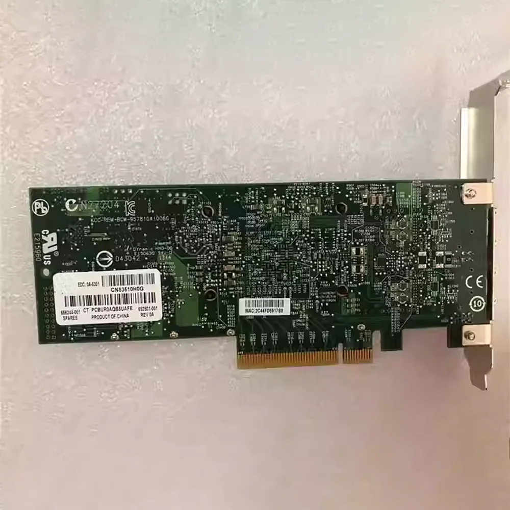 Для HP bcm57810s 652503-BHP 652503-B21 10-гигабитная сетевая карта с двумя электрическими портами 656244-001 NC530SFP