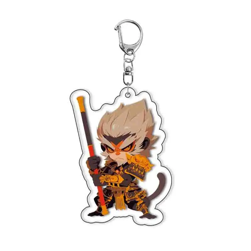 Фото Mini gra czarny mit: Wukong akrylowe breloki małpa akrylowe małpy Wukong akcesoria do toreb zabawki chłopcy prezenty kolekcjonerskie №4