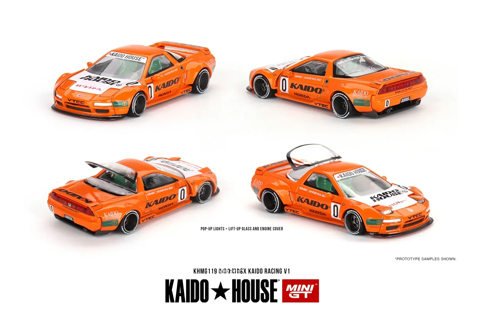 Литая под давлением модель автомобиля Kaido House MINIGT 1:64 NSX Kaido Racing V1