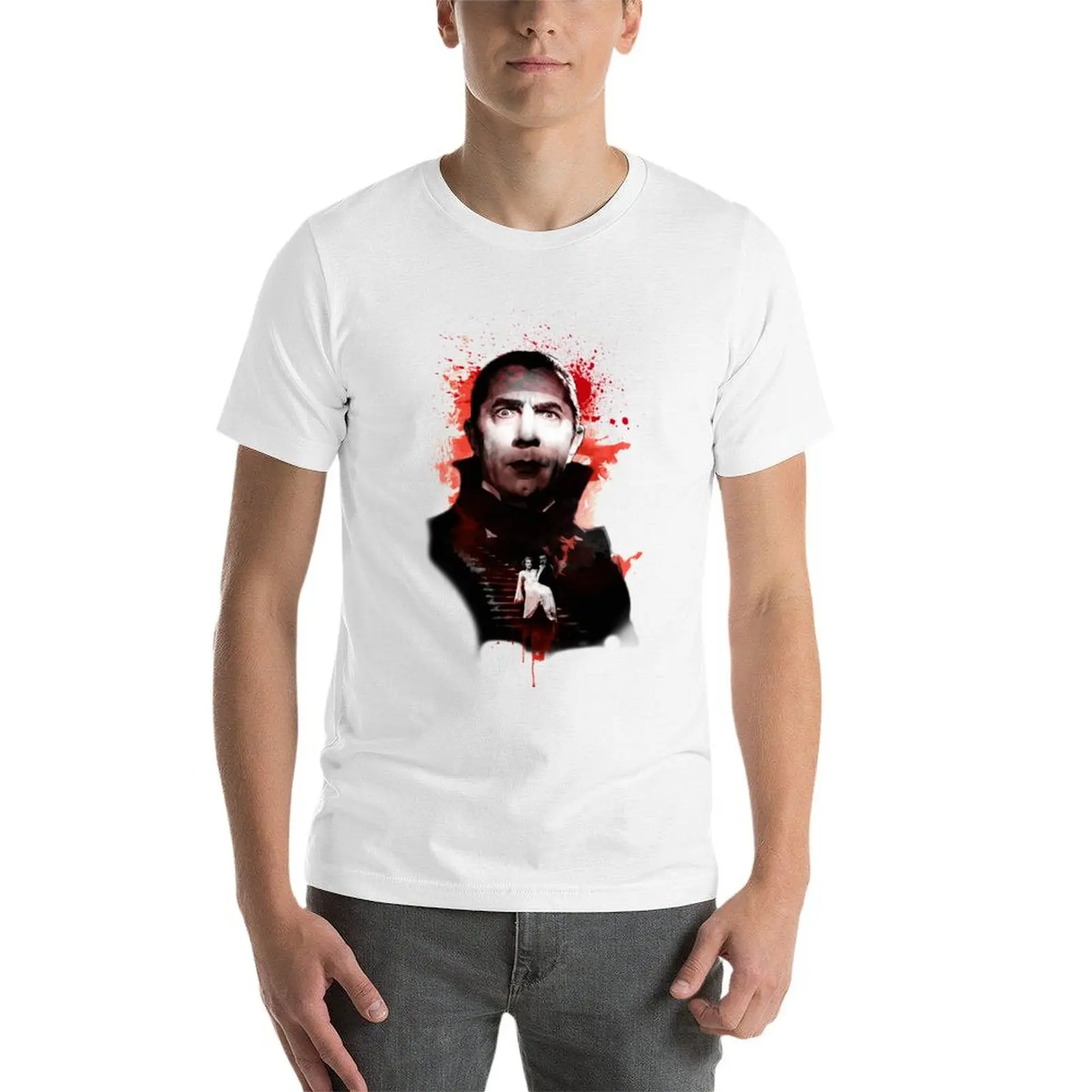 Фото Дракула - Bela Lugosi |   Футболка Perfect Gift, мужская футболка с рисунком, мужская повседневная футболка №4