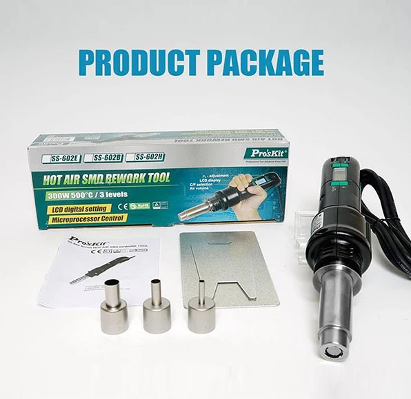 Pro'sKit SS-602H Сварочный тепловой пистолет с контролем температуры, сварочная платформа для ремонта мобильных устройств, сварочная платформа с цифровым дисплеем (art.: 3920ca1ec8f65) - 3920ca1ec8f65