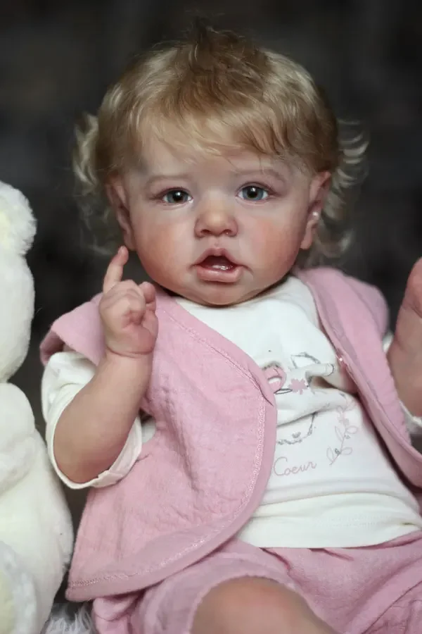 Фото SINO-BB Reborn Baby 22-дюймовый реалистичный милый винил для новорожденных Liam, неокрашенные незавершенные детали, комплект пустых кукол «сделай сам» №3