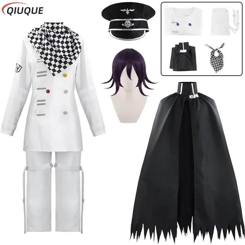 Кокочи Ома Косплей Костюм Парик Аниме Danganronpa V3 Ouma Костюм Плащ Шляпа Женщины Мужчины Хэллоуин Карнавальные Вечерние Наряды Ролевые Pla@0Z*